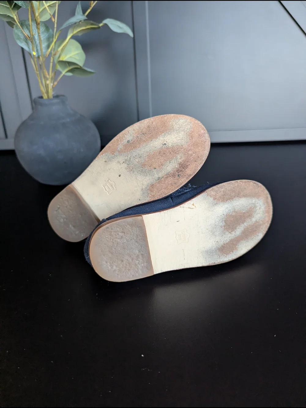 Janie and Jack Navy Suede Moc-Toe Loafers